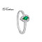 Годежен пръстен от бяло злато 18К със смарагд 0.17 ct и диаманти 0.09 ct – луксозна изработка, код S254656 Годежен пръстен от бяло злато 18К със смарагд 0.17 ct и диаманти 0.09 ct – луксозна изработка, код S254656