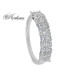 Пръстен от бяло злато 18k с естествени диаманти 0.50ct KD сертификат