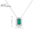 Колие бяло злато 18 карата със смарагд и диаманти - S281359SB | Kirkorian Diamonds