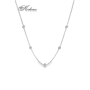 Колие с Диаманти 0.15 Карата - SBBGT05CB03 | Бяло Злато 18к. | Kirkorian Diamonds