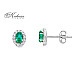 Обеци от бяло злато 18k със смарагди 0.46ct и диаманти 0.18ct – S225821 Обеци от бяло злато 18k със смарагди 0.46ct и диаманти 0.18ct – S225821
