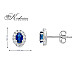 Обеци от бяло злато 18k със сапфири 0.69ct и диаманти 0.18ct – S225822