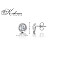 Елегантни обеци от бяло злато 18k с диаманти 0.08ct – модел S253889