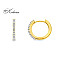 Обеци халки от жълто злато 18k с диаманти 0.09ct – модел S254009 Обеци халки от жълто злато 18k с диаманти 0.09ct – модел S254009