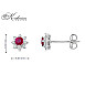 Обеци от бяло злато 18k с рубини 0.33ct и диаманти 0.16ct – модел S262366RB