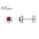Обеци от бяло злато 18k с рубини 0.33ct и диаманти 0.16ct – модел S262366RB Обеци от бяло злато 18k с рубини 0.33ct и диаманти 0.16ct – модел S262366RB