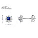 Обеци от бяло злато 18k със сапфири 0.34ct и диаманти 0.16ct – модел S262366ZB