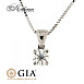 Колие 14к. с диамант 0.50 карата GIA сертификат код:396A