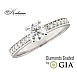 Годежен пръстен бяло  злато 14к. с диамант 0.91 каратa GIA сертификат код:608