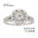 Пръстен бяло злато 14к. GIA сертификат диаманти 1.28ct код:611
