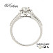 Годежен пръстен бяло злато 14к.  GIA сертификат диаманти 0.61ct код:RN214