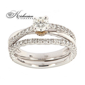 годежен пръстен с диаманти 1.39 карата с код:514