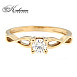годежен пръстен жълто злато с диамант 0.30 карата GIA сертификат код:575B