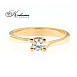 годежен пръстен жълто злато с диамант 0.30 карата GIA сертификат код:594B