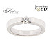 Годежен пръстен бяло злато 14к. с диамант 0.30 карата GIA сертификат код:K595