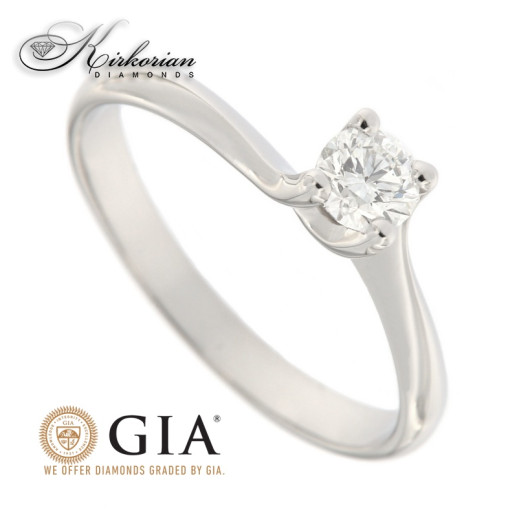 годежен пръстен бяло злато с диамант 0.30 карата GIA сертификат