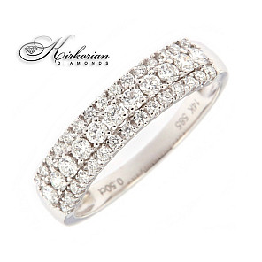 пръстен бяло злато с диаманти 0.50 карата код:RN147