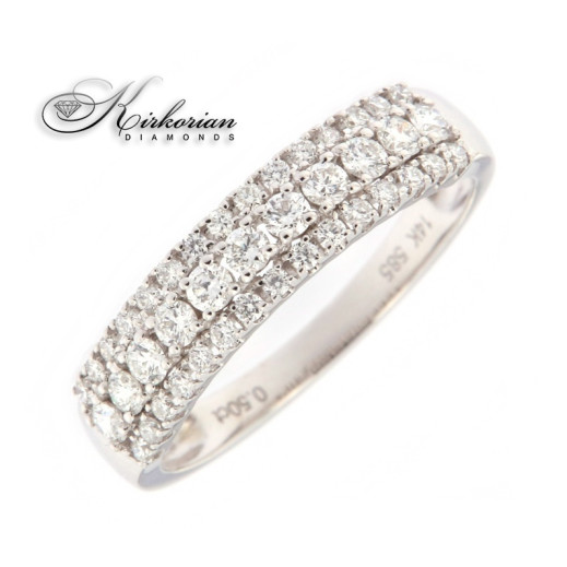 пръстен бяло злато с диаманти 0.50 карата код:RN147