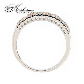 пръстен бяло злато с диаманти 0.28 карата