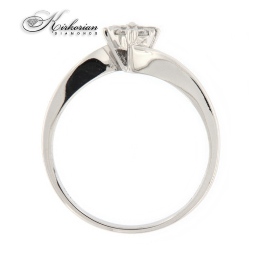 годежен пръстен бяло злато с диаманти 0.17 карата код:RN207