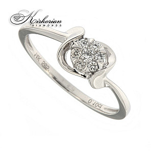 годежен пръстен с диаманти 0.10 карата