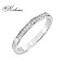 Брачна халка от бяло злато 18K с диаманти 0.11ct и KD сертификат – модел 10110065 Брачна халка от бяло злато 18K с диаманти 0.11ct и KD сертификат – модел 10110065