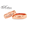 Венчални халки от розово злато 14к с диаманти 0.105ct WRD133