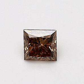 Diamond 0.51 ct, Fancy Orange Brown, SI2, -, PRINCESS