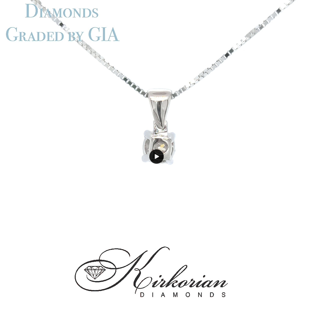 Колие с диамант 0.50ct от бяло злато 14k | Сертифицирано от GIA | Код: K396A Колие с диамант 0.50ct от бяло злато 14k | Сертифицирано от GIA | Код: K396A