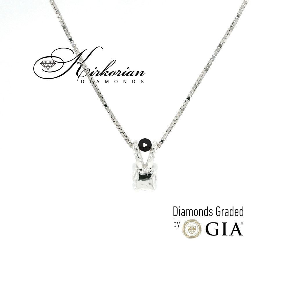 Колие от бяло злато 14k с диамант 0.50ct | GIA сертификат | Код: K601B Колие от бяло злато 14k с диамант 0.50ct | GIA сертификат | Код: K601B