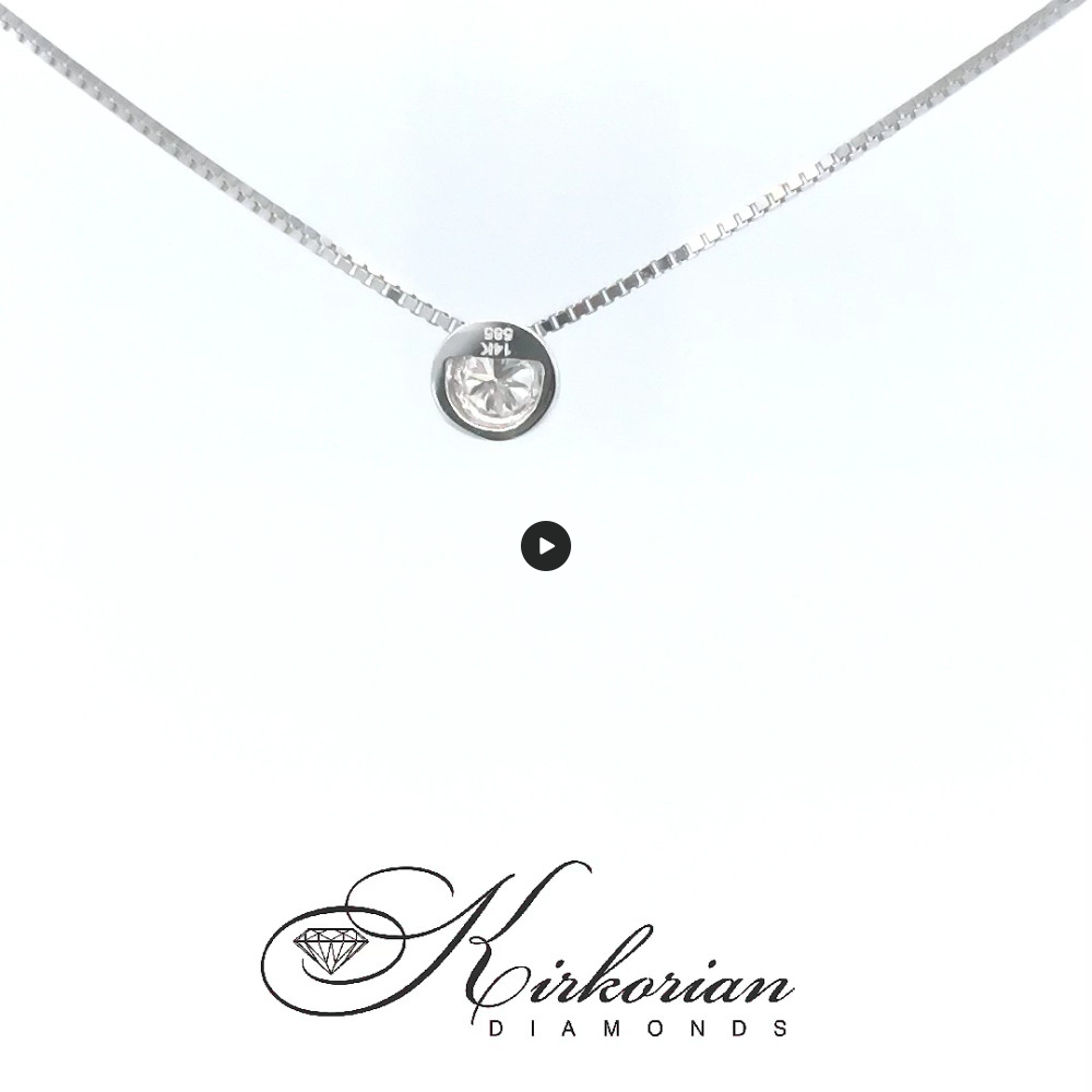 Колие от бяло злато 14k с диамант 0.15ct | Код: RN103 Колие от бяло злато 14k с диамант 0.15ct | Код: RN103