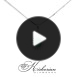 Колие от бяло злато 18k със смарагд 1.25ct и диаманти 0.17ct | Код: RN110