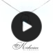 Колие сърце от бяло злато 14k с топаз 1.26ct и диаманти 0.04ct | Код: RN116