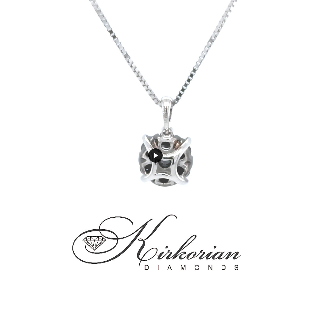 Колие от бяло злато 14k с черни диаманти 0.57ct – модел RN212 | Kirkorian Diamonds