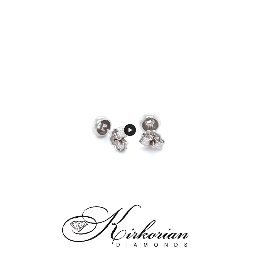 Класически обеци от бяло злато 18k с диаманти 0.18ct – S206425