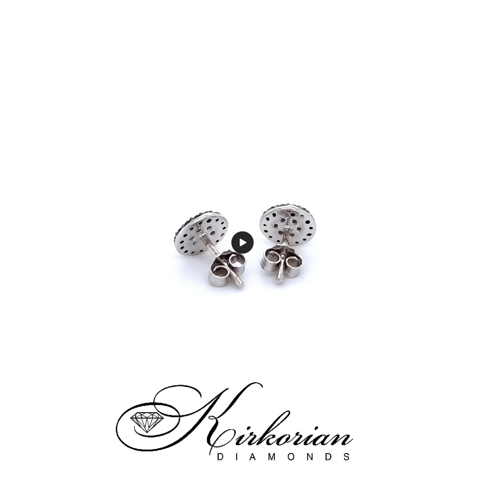 Обеци от бяло злато 18k с бели и черни диаманти 0.50ct – модел S253318