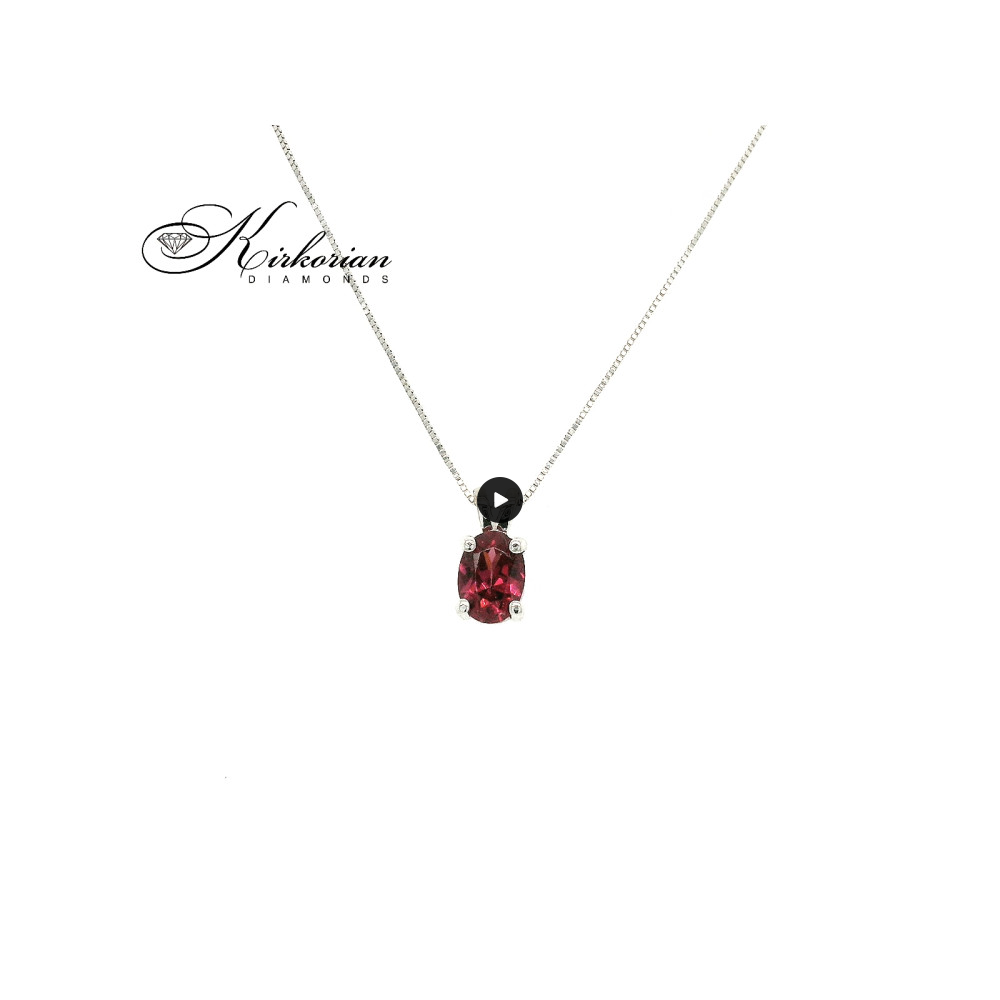 Висулка от бяло злато 14К с гранат 0.95 ct – зодия Козирог | Kirkorian Diamonds Висулка от бяло злато 14К с гранат 0.95 ct – зодия Козирог | Kirkorian Diamonds
