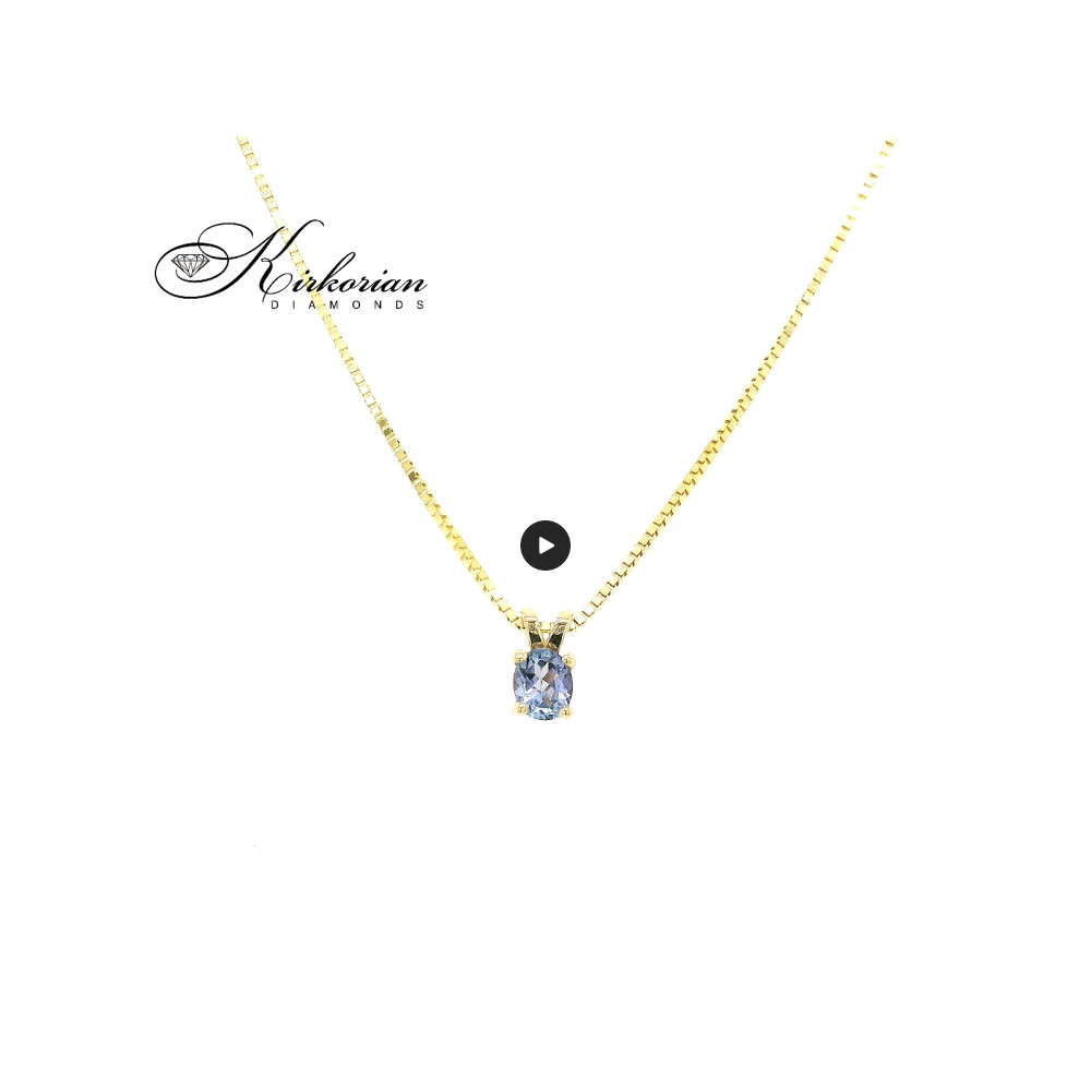 Висулка от жълто злато 14К с естествен танзанит 0.30 ct | Kirkorian Diamonds Висулка от жълто злато 14К с естествен танзанит 0.30 ct | Kirkorian Diamonds
