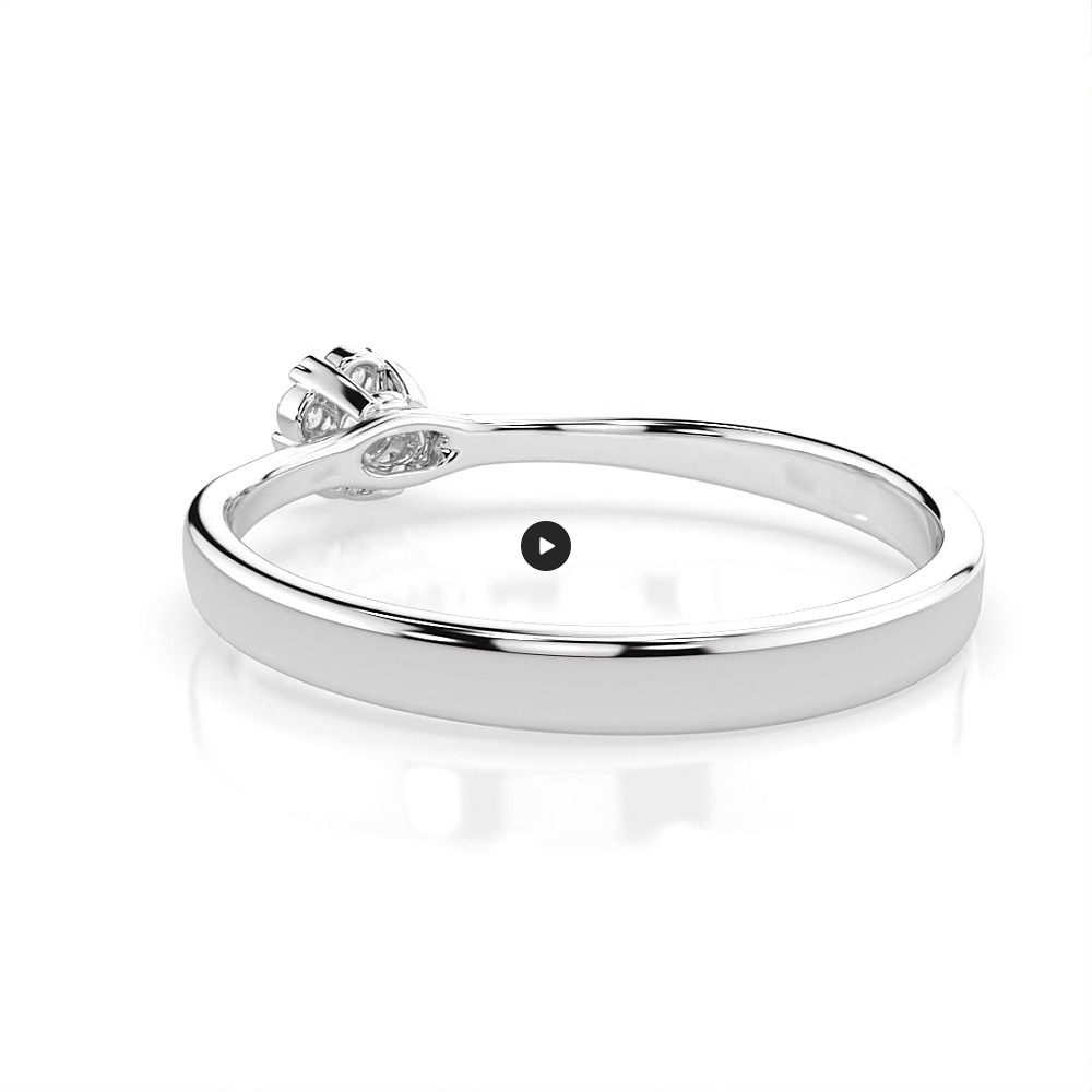 Годежен пръстен от бяло злато 18К с диаманти 0.12 ct – елегантен дизайн, код 10110015B1