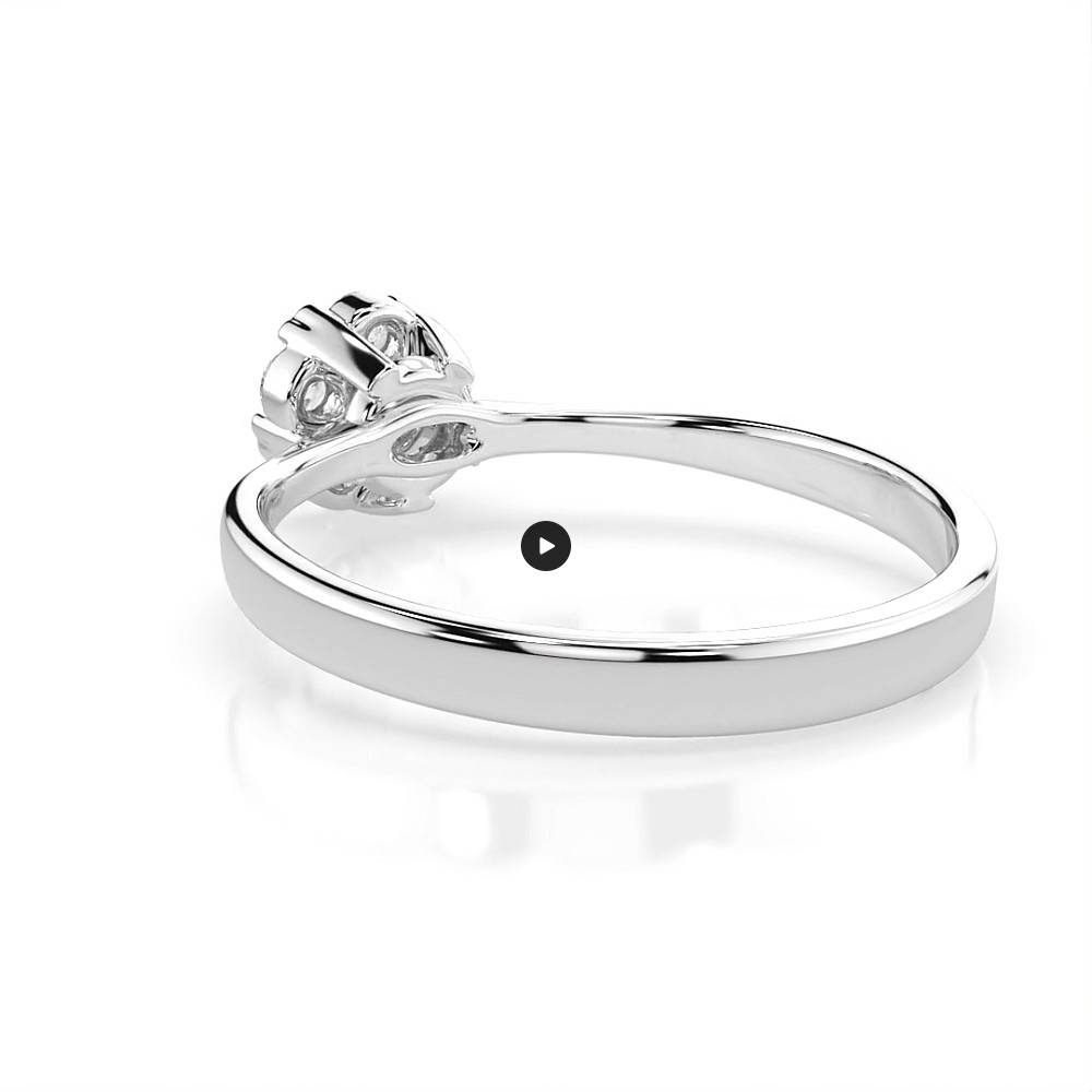 Годежен пръстен от бяло злато 18К с диаманти 0.37 ct – Код 10110015B2