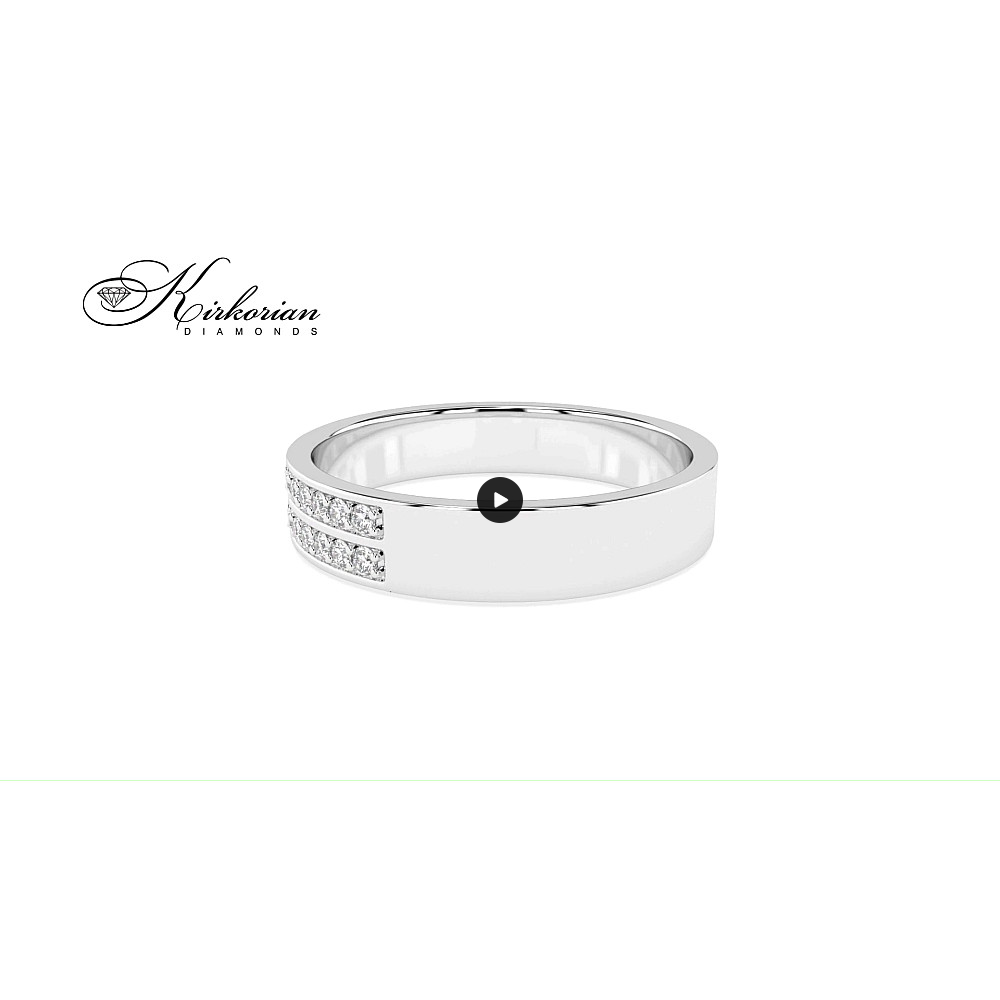 Брачна халка от бяло злато 14K с два реда диаманти 0.37ct и KD сертификат – модел 10110045 Брачна халка от бяло злато 14K с два реда диаманти 0.37ct и KD сертификат – модел 10110045