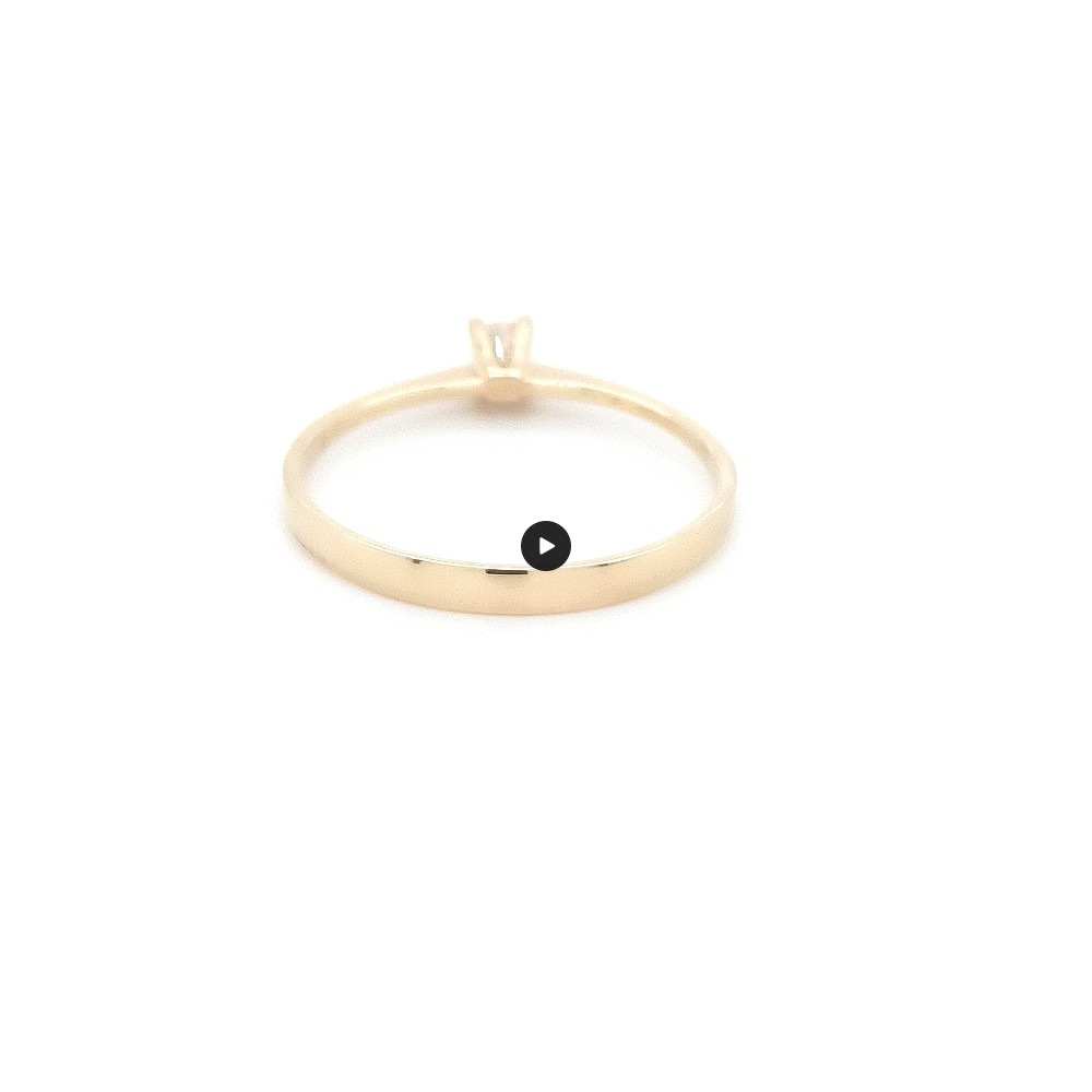 Класически годежен пръстен бяло или жълто злато 14к. с диамант 0.10 карата Код:K119