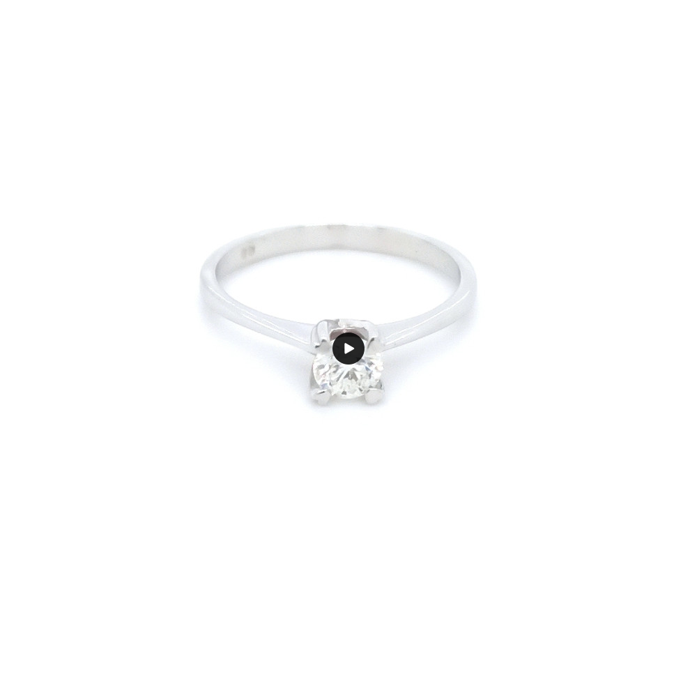 Годежен пръстен с диамант 0.30 ct GIA сертификат от бяло злато 14К – модел K155