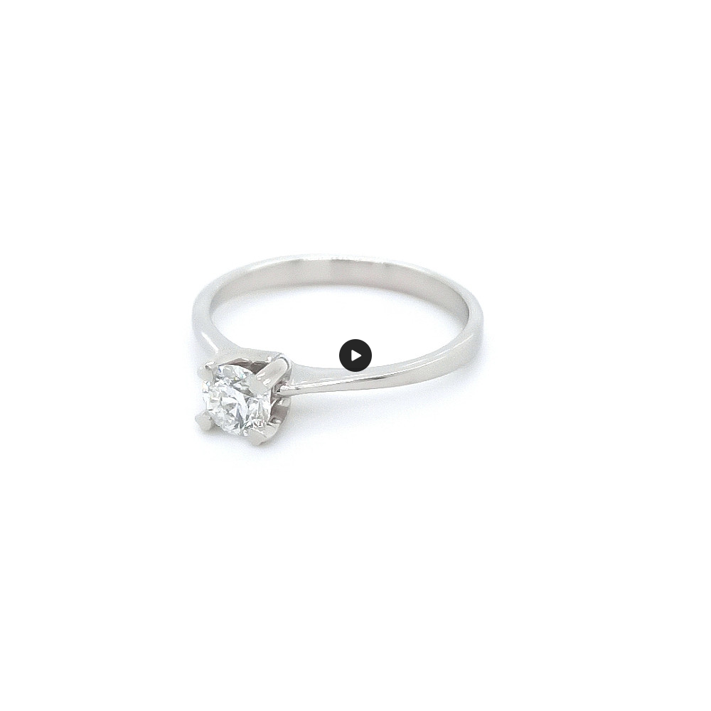 Годежен пръстен бяло злато 14к. с диамант 0.40 карата GIA сертификат код:334