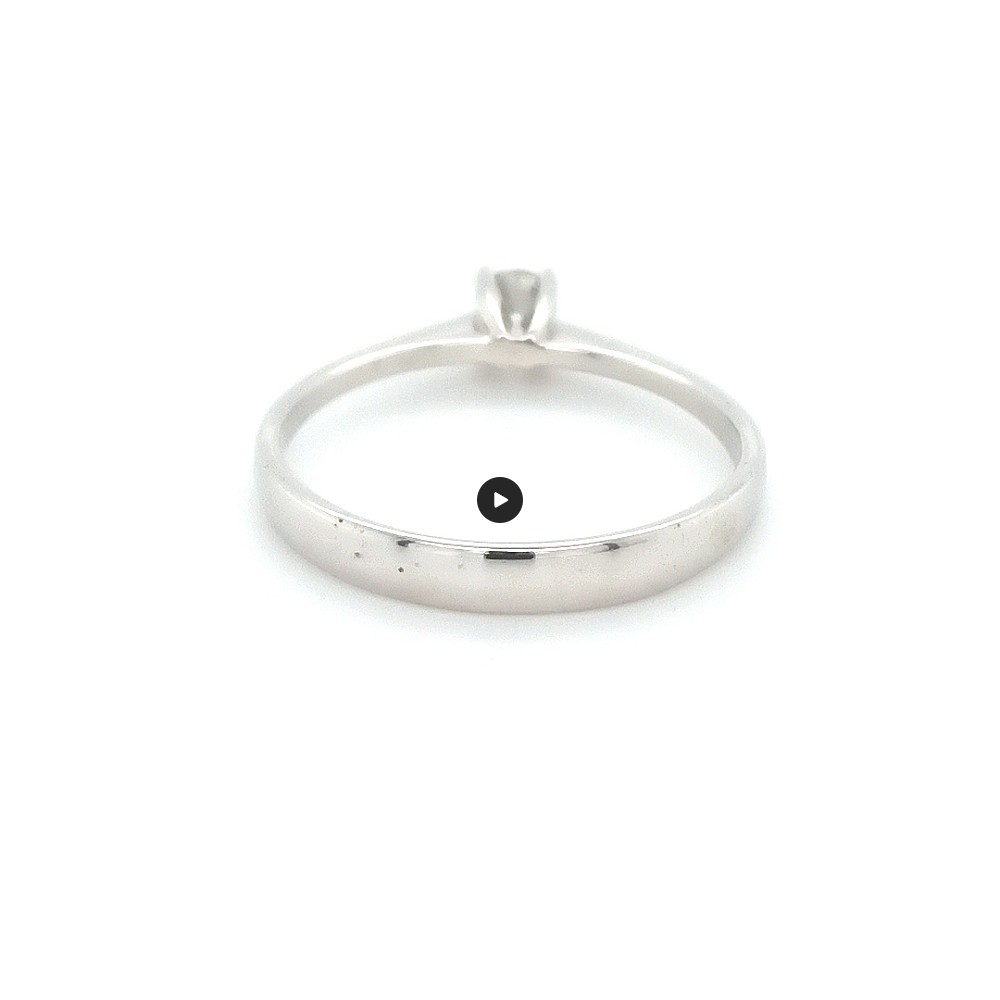 Годежен пръстен бяло или жълто злато 14к. с диамант 0.15 карата Код:K342