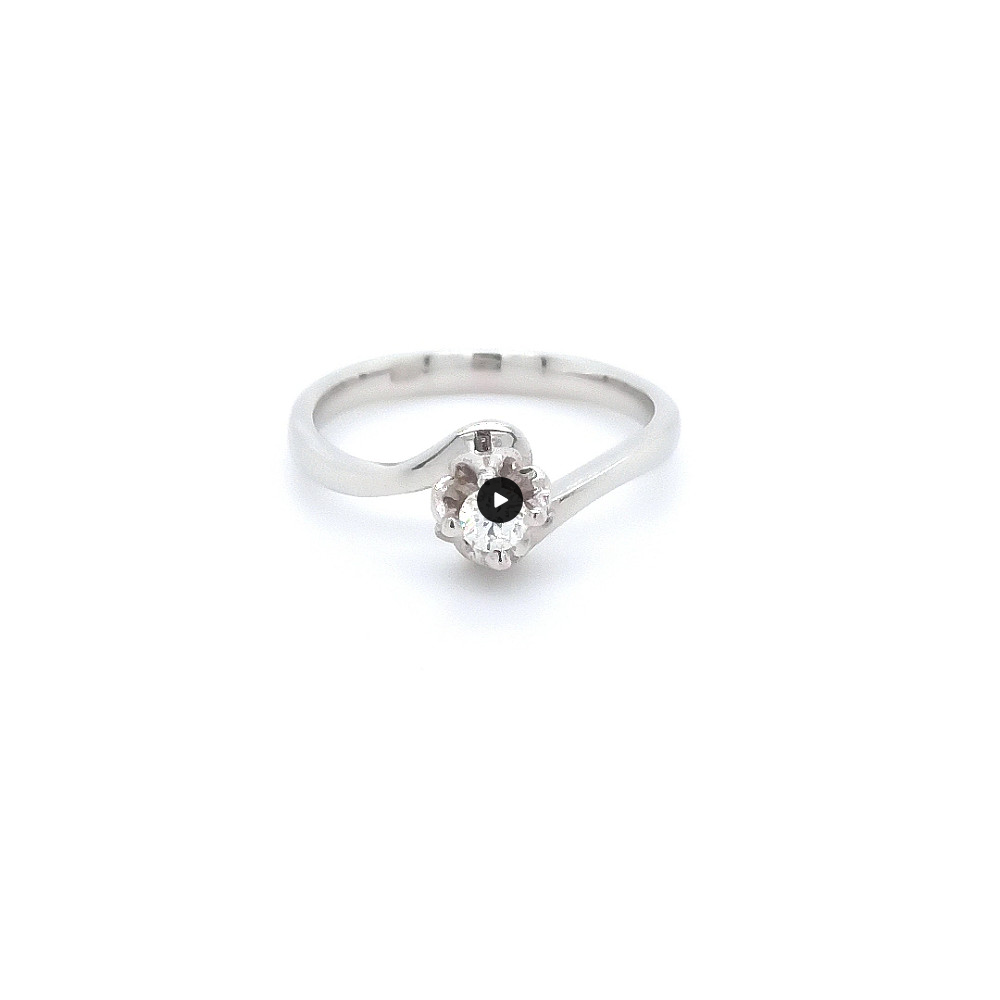 Годежен пръстен 14к. с диамант 0.10 карата код:K363