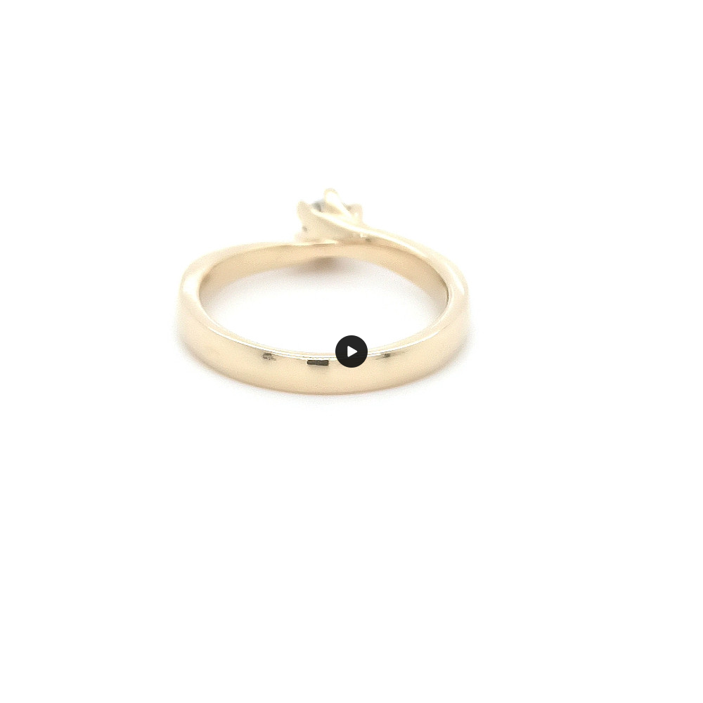 Годежен пръстен бяло или жълто злато 14к. с диамант 0.19 карата код:K378