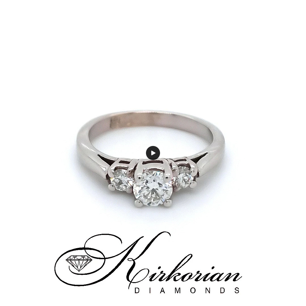 Годежен пръстен 14к. с  три диаманта 0.60 карата код:393