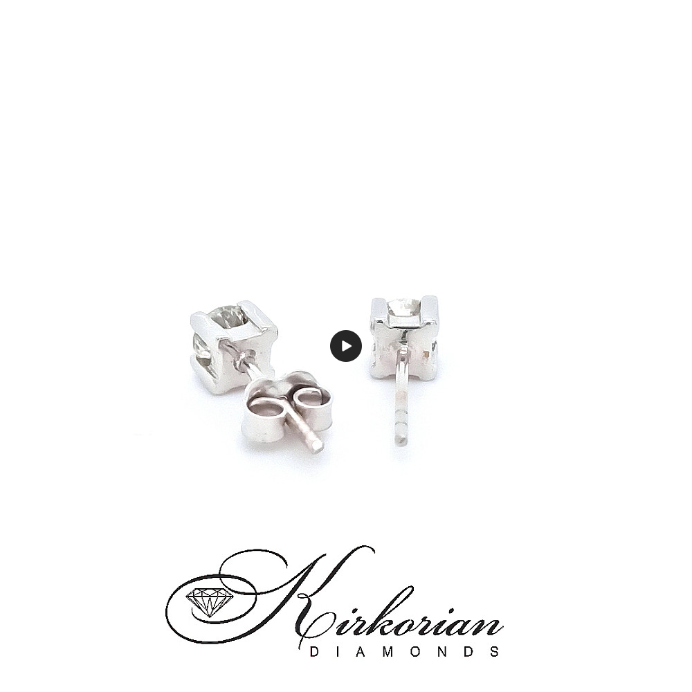 Класически обеци от бяло злато 14К с диаманти 0.81 ct K407 – луксозни студ обеци с ярък диамантен блясък