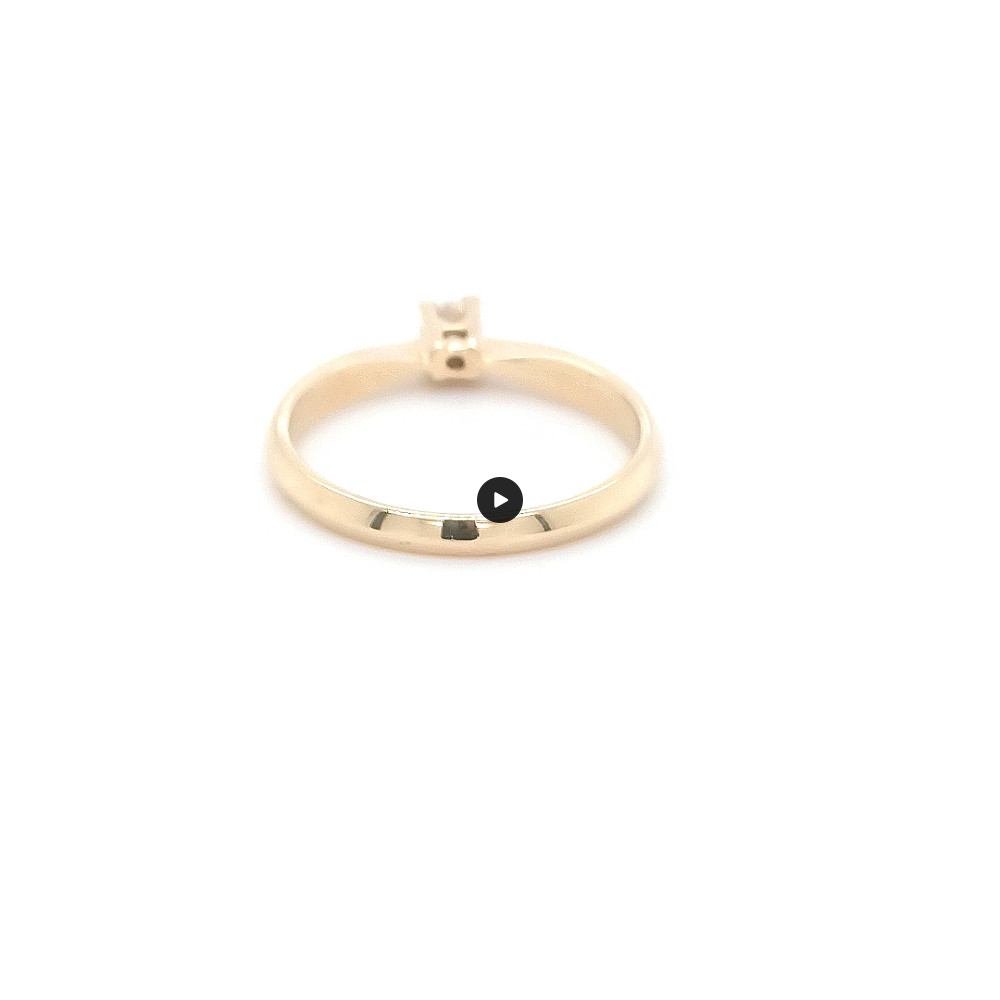 Годежен пръстен бяло или жълто злато 14к. с диамант 0.14 карата код:K451